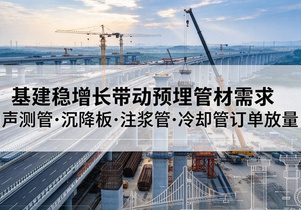 壶关基建稳增长带动预埋监测管材需求，声测管、沉降板、注浆管订单持续放量